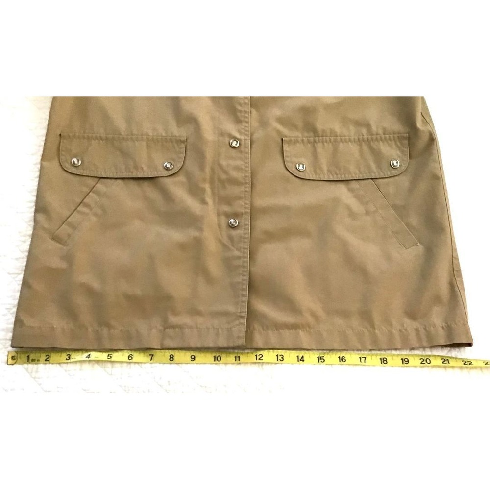VTG London Fog Size 12 Tan & Navy Blue Raincoat Jacket Boat Vacation Utility - Picture 11 of 15